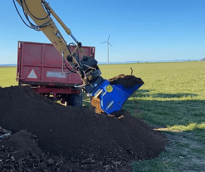 3 rotorer
1000 mm bred
For 5-9 tons gravemaskiner
eller 2,5-5 tons læssemaskiner